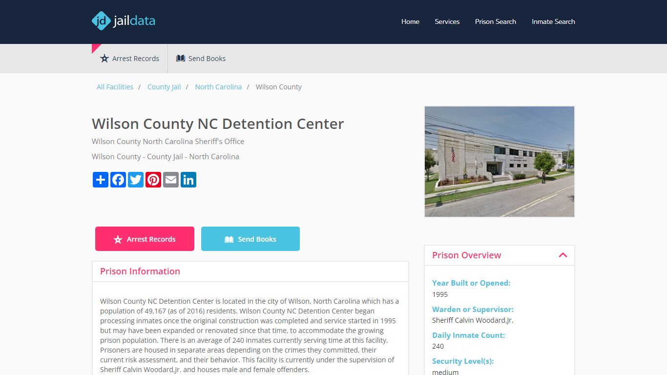 Wilson County NC Detention Center Inmate Search and Prisoner Info ...